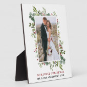 Waterverf Greenery Berries Pas getrouwd Foto Fotoplaat (Zijkant)