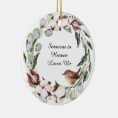 Waterverf Greenery Bird Wreath Memorial Keepomwill Keramisch Ornament (Rechts)