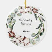 Waterverf Greenery Bird Wreath Memorial Keepomwill Keramisch Ornament (Achterkant)