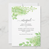 Waterverf Greenery Birthday Kaart (Voorkant)