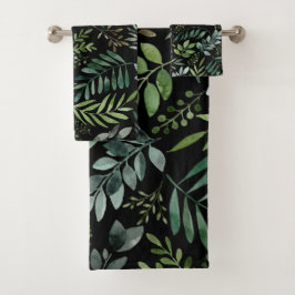 Waterverf Greenery bladeren Bad Handdoek