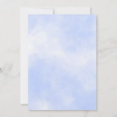 Waterverf Greenery Blue First Heilige Communie Kaart (Achterkant)