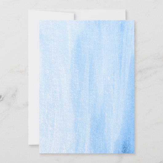 Waterverf Greenery Blue Hydrangea Bridal Luncheon Kaart (Achterkant)