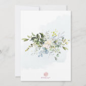 Waterverf Greenery Blush Pink Dusty Blue Kaart (Achterkant)