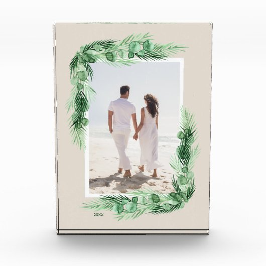 Waterverf Greenery Border Fotoblokken (Voorkant)