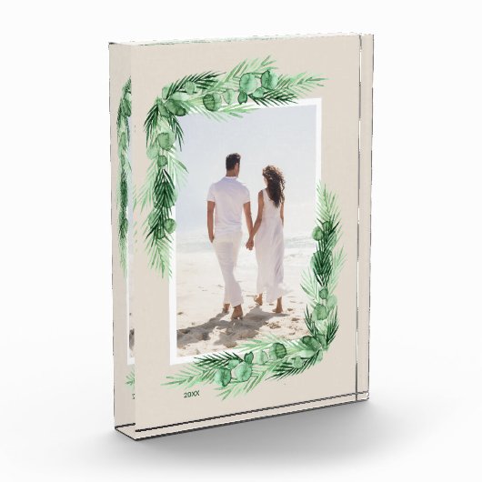 Waterverf Greenery Border Fotoblokken (Links)