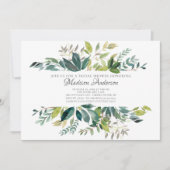 Waterverf Greenery Botanisch Vrijgezellenfeest Kaart (Voorkant)