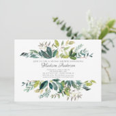 Waterverf Greenery Botanisch Vrijgezellenfeest Kaart (Staand voorkant)