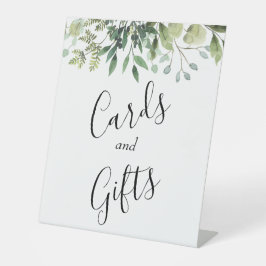 Waterverf Greenery Botanische Huwelijkscadeaus Reclamebord Met Voetstuk