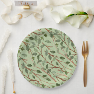 Waterverf Greenery Branches Papieren Bordje