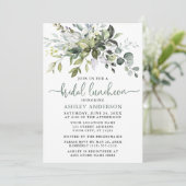 Waterverf Greenery Bridal Luncheon Sage Green Kaart (Staand voorkant)