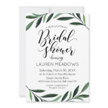 Waterverf Greenery Bridal Shower
