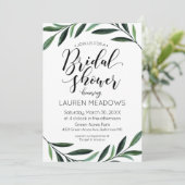 Waterverf Greenery Bridal Shower Kaart (Staand voorkant)