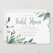 Waterverf Greenery Bridal Shower Kaart (Voorkant)