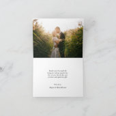 Waterverf Greenery Bruids Trouwen Dank u FOTO Bedankkaart (Binnen)