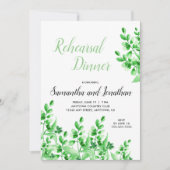 Waterverf Greenery Calligraphy repetitiediner Kaart (Voorkant)