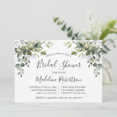 Waterverf Greenery Calligraphy Vrijgezellenfeest Kaart (Staand voorkant)