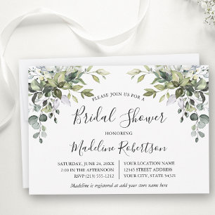 Waterverf Greenery Calligraphy Vrijgezellenfeest Kaart