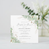 Waterverf Greenery Calligraphy Vrijgezellenfeest Kaart (Staand voorkant)