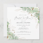 Waterverf Greenery Calligraphy Vrijgezellenfeest Kaart (Voorkant)