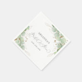 Waterverf Greenery Calligraphy Vrijgezellenfeest Servet (Hoek)