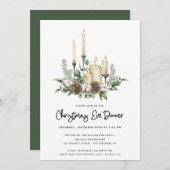 Waterverf Greenery Candles Kerstmis (Voorkant / Achterkant)