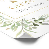 Waterverf Greenery Cards en Gifts Sign Poster (Hoek)