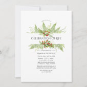 Waterverf Greenery Celebration of Life Foto Kaart (Voorkant)