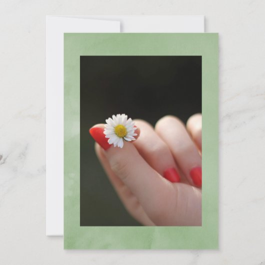 Waterverf Greenery Celebration of Life Foto Kaart (Achterkant)