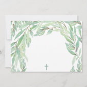 Waterverf Greenery Christening of Birthday Foto Bedankkaart (Achterkant)