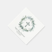 Waterverf Greenery Cross First Community Napkins Servet (Hoek)
