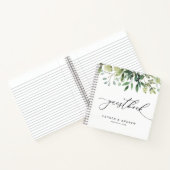 Waterverf Greenery Custom Wedding Guestbook Notitieboek (Binnen)