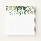 Waterverf Greenery Custom Wedding Guestbook Notitieboek (Achterkant)