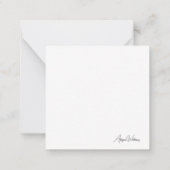 Waterverf Greenery Custom White Square Hartelijk d Notitiekaartje (Achterkant)