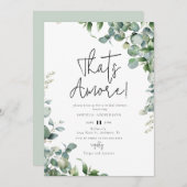 Waterverf Greenery dat is nog meer! Vrijgezellenfe Kaart (Voorkant / Achterkant)