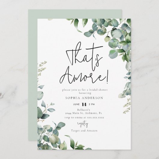 Waterverf Greenery dat is nog meer! Vrijgezellenfe Kaart (Voorkant / Achterkant)