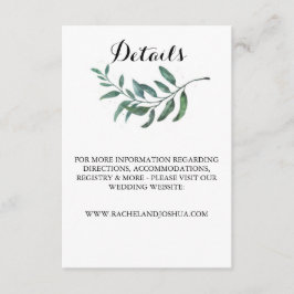 Waterverf Greenery — Details Card Informatiekaartje