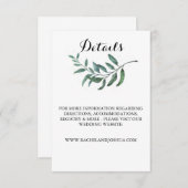 Waterverf Greenery — Details Card Informatiekaartje (Voorkant / Achterkant)