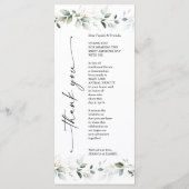 Waterverf Greenery Double Sided Wedding Menu (Achterkant)