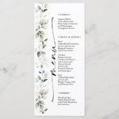 Waterverf Greenery Double Sided Wedding Menu (Voorkant)