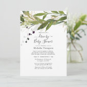 Waterverf Greenery Drive by Bridal of Baby shower Kaart (Staand voorkant)