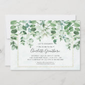 Waterverf Greenery Drop Bridal Shower Kaart (Voorkant)