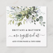 Waterverf Greenery Dusty Blue Informatiekaartje (Voorkant)