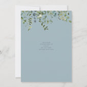 Waterverf Greenery Dusty Blue Vrijgezellenfeest Kaart (Achterkant)