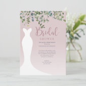 Waterverf Greenery Dusty Pink Vrijgezellenfeest Kaart (Staand voorkant)