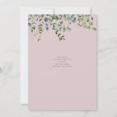 Waterverf Greenery Dusty Pink Vrijgezellenfeest Kaart (Achterkant)