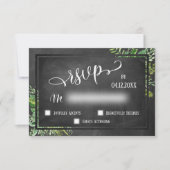 Waterverf Greenery en Chalkboard RSVP (Voorkant)