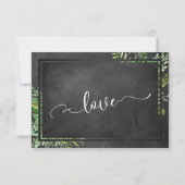 Waterverf Greenery en Chalkboard RSVP Kaartje (Achterkant)
