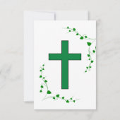 Waterverf Greenery en Flowers Baptisme Kaart (Achterkant)