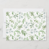 Waterverf Greenery en Flowers First Community Bedankkaart (Achterkant)